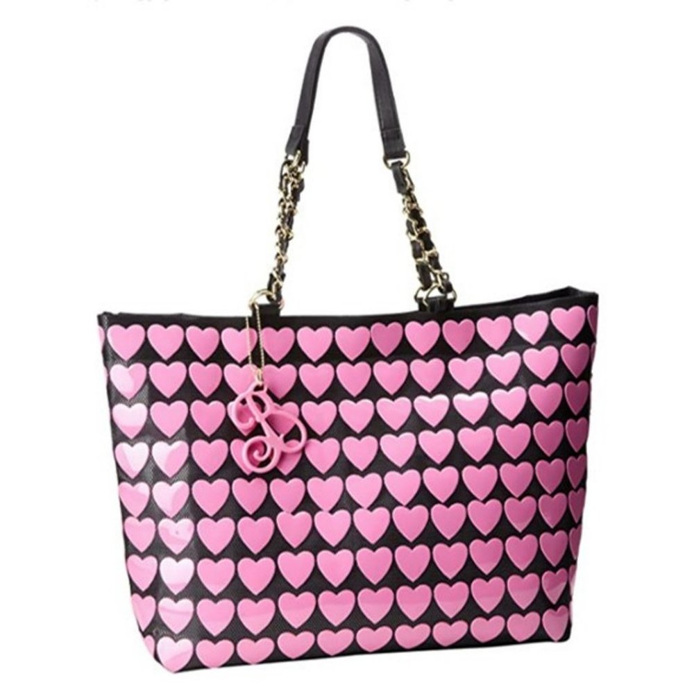 Betsey Johnson Plastik Hearts Shoulder Bag NWT